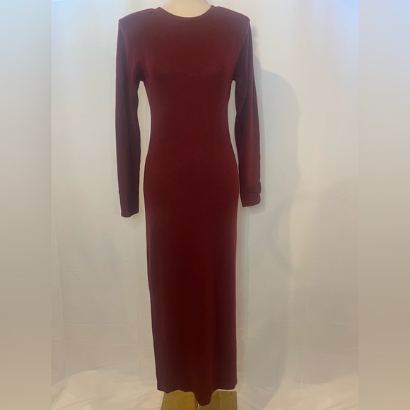 J.Crew Spring Street long-sleeve cashmere sweater-dress in burgundy - Picture 8 of 9